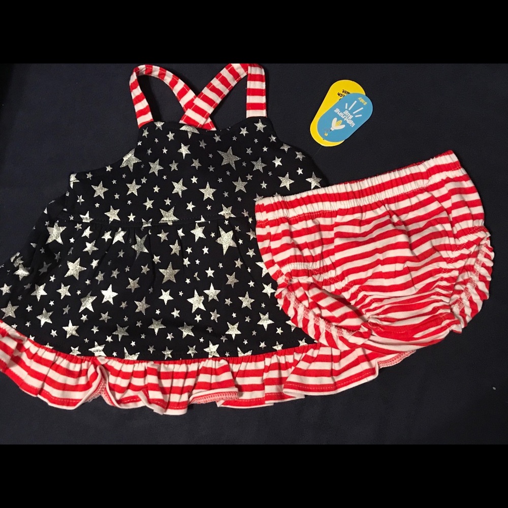 Fourth of July baby girl outfit